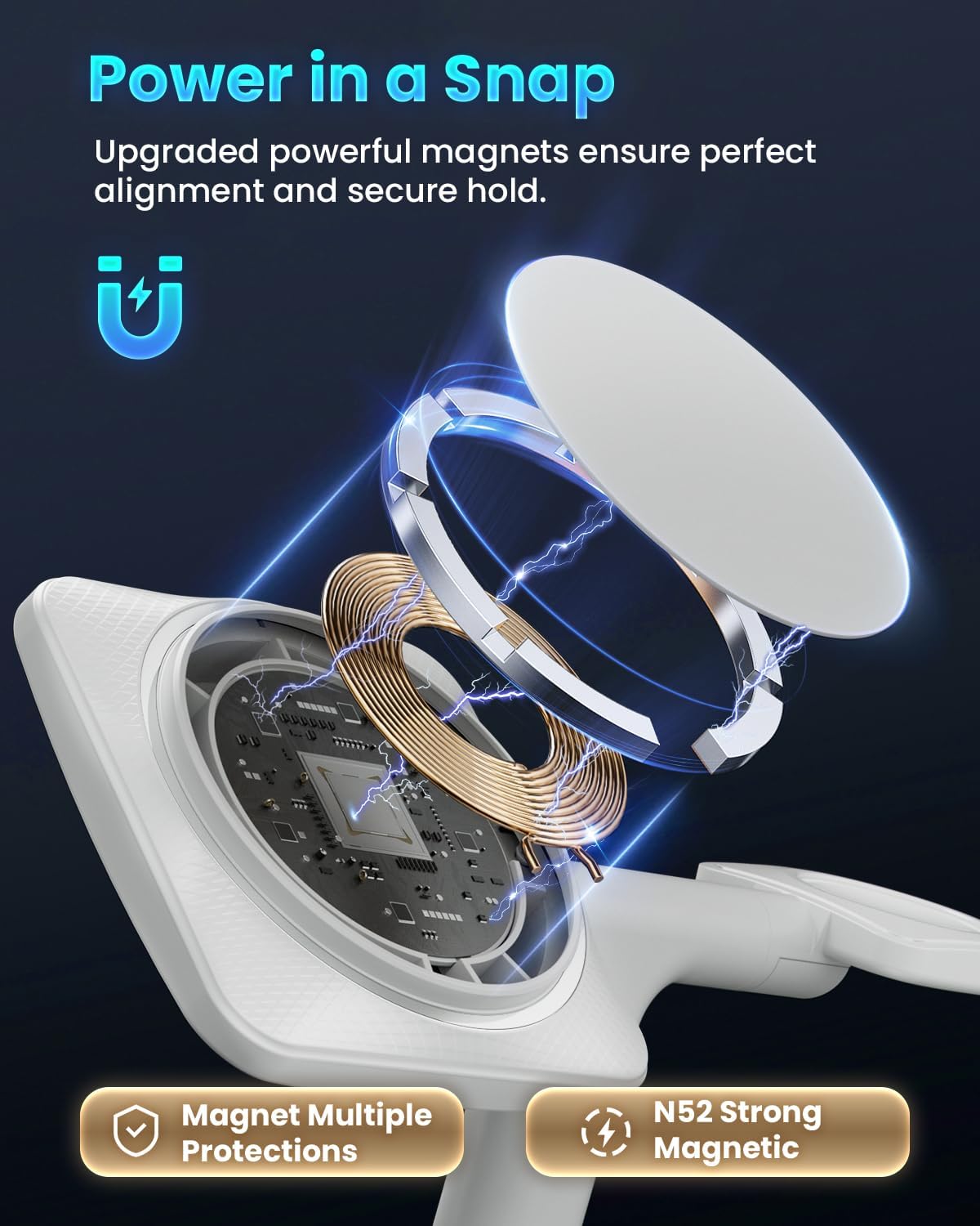 Foldable Magnetic 3-in-1 Wireless Charging Station for iPhone