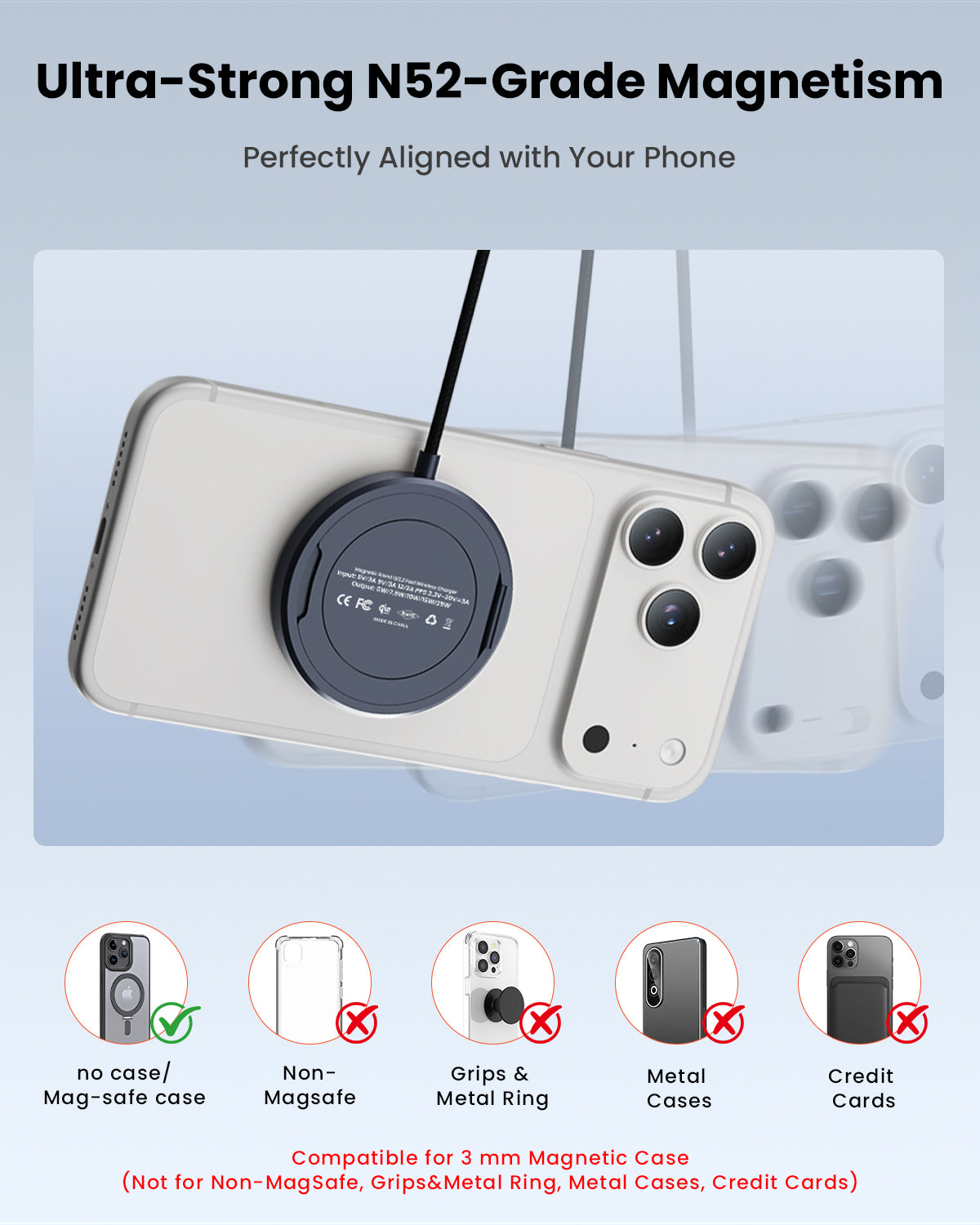 GEEKERA Qi2.2 25W Magnetic Fast Charger with Folding Stand