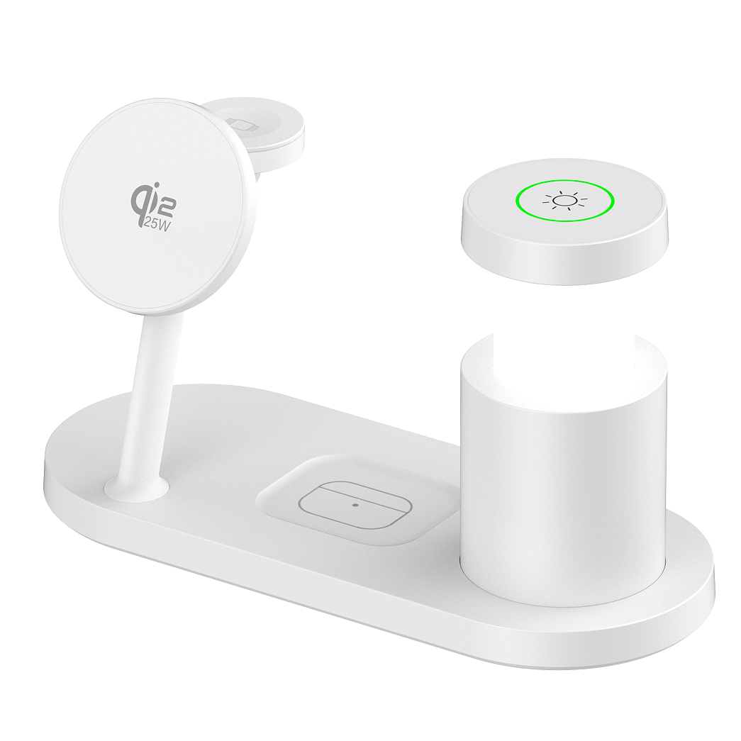 GEEKERA Qi2 25W 4-in-1 Ladestation LED for iPhone