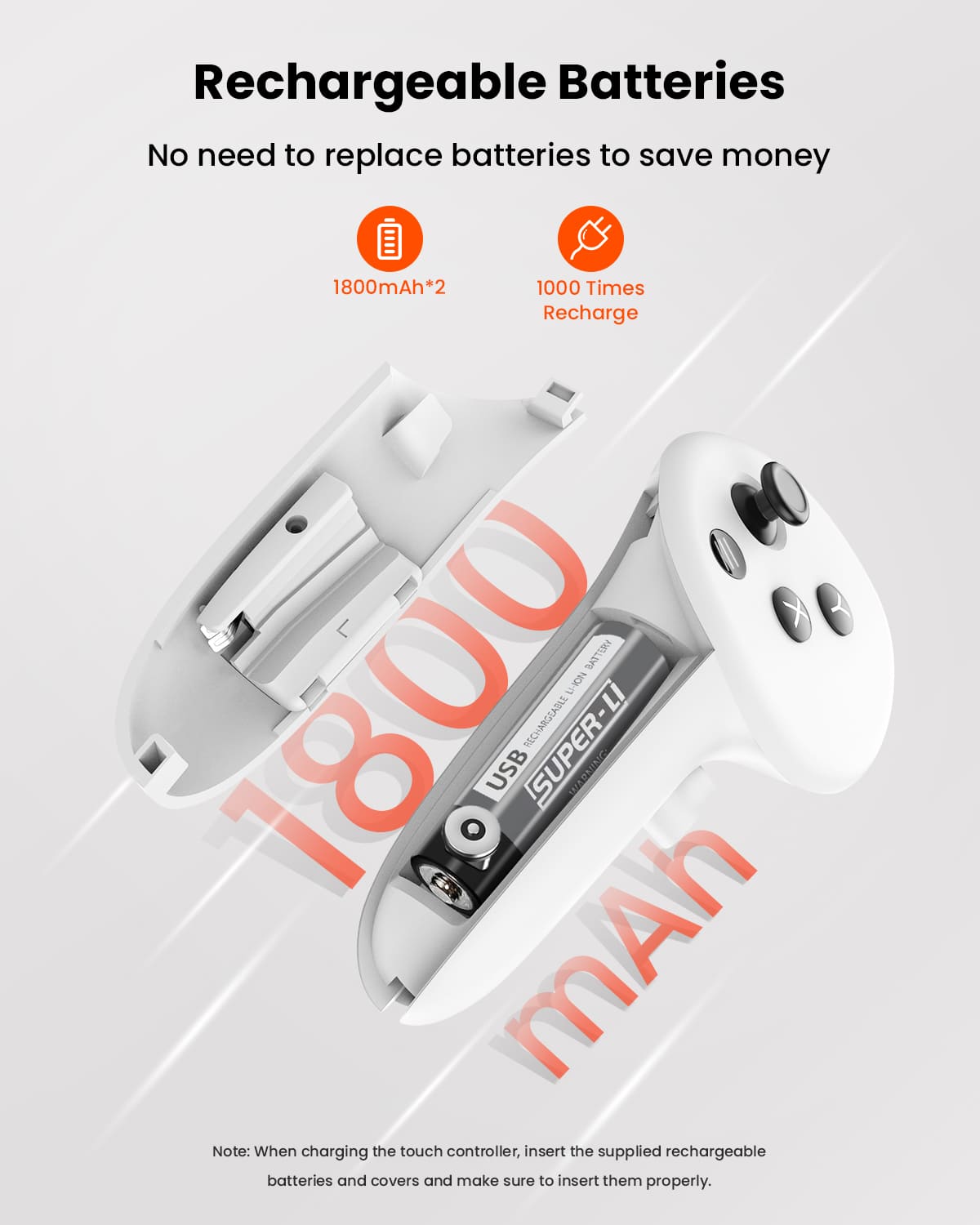 GEEKERA Quest 3S Charging Dock, VR Stand, RGB Light, 2 Batteries, 2-in-1 Charger