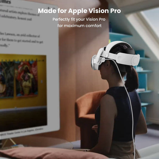 GEEKERA Apple Vision Pro Head Strap, adjustable, soft, lightweight, pressure-free