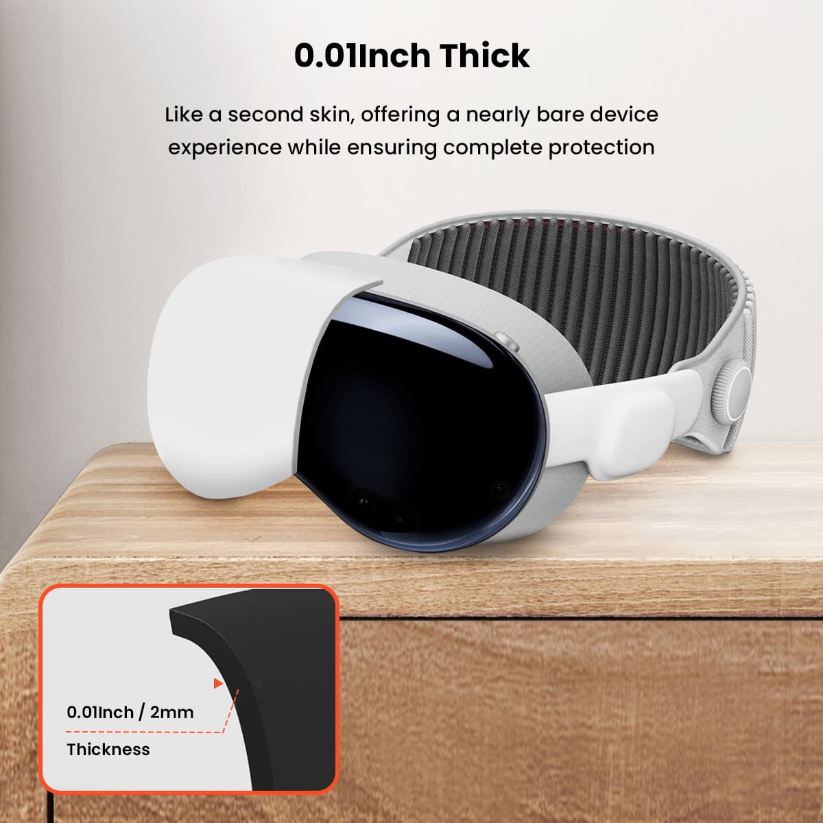GEEKERA Apple Vision Pro Silicone Case, Impact Resistant, Anti-Fingerprint, Non-Slip