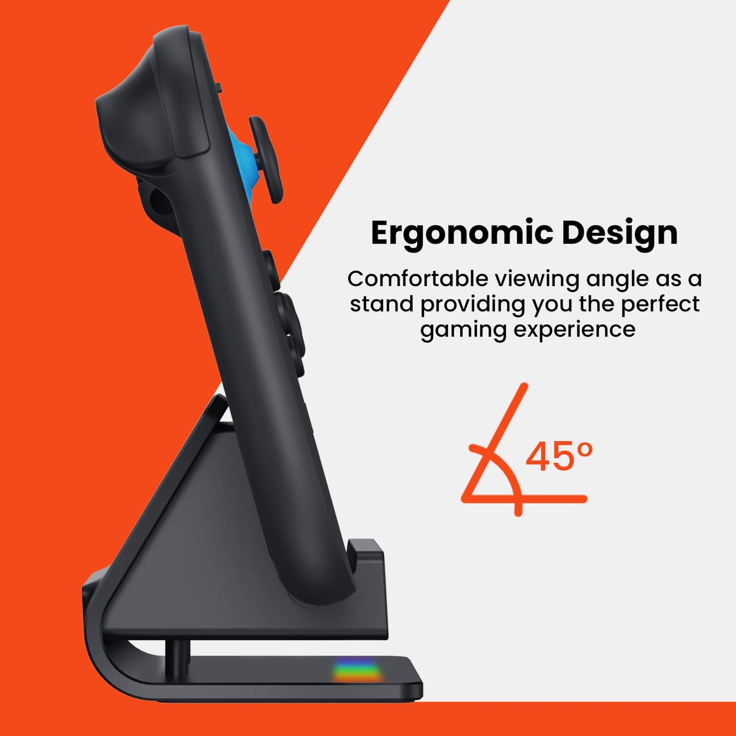 GEEKERA Switch 2 Charging Dock with RGB Lights & Type-C Cable – Portable Charger & Accessory