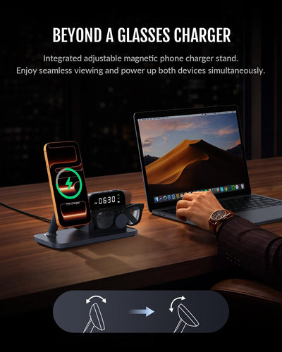 GEEKERA 3-in-1 Charging Stand for Ray-Ban Meta Glasses, Case & Phone