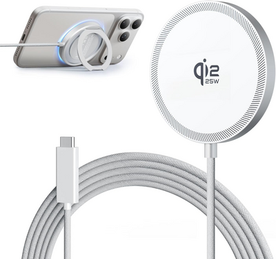 GEEKERA Qi2.2 25W Magnetisches Schnellladegerät mit klappbarem Ständer