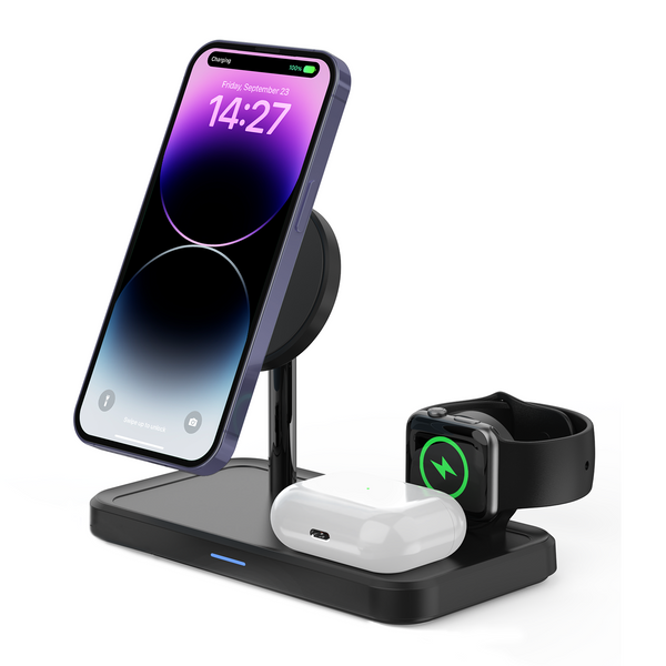 GEEKERA Wireless Charger for Magsafe - 3 in 1 Magnetic Wireless Charging Station