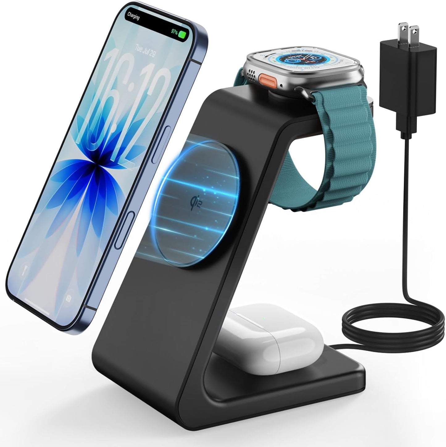 GEEKERA Magsafe Wireless Ladestation für iPhone: 3 in 1