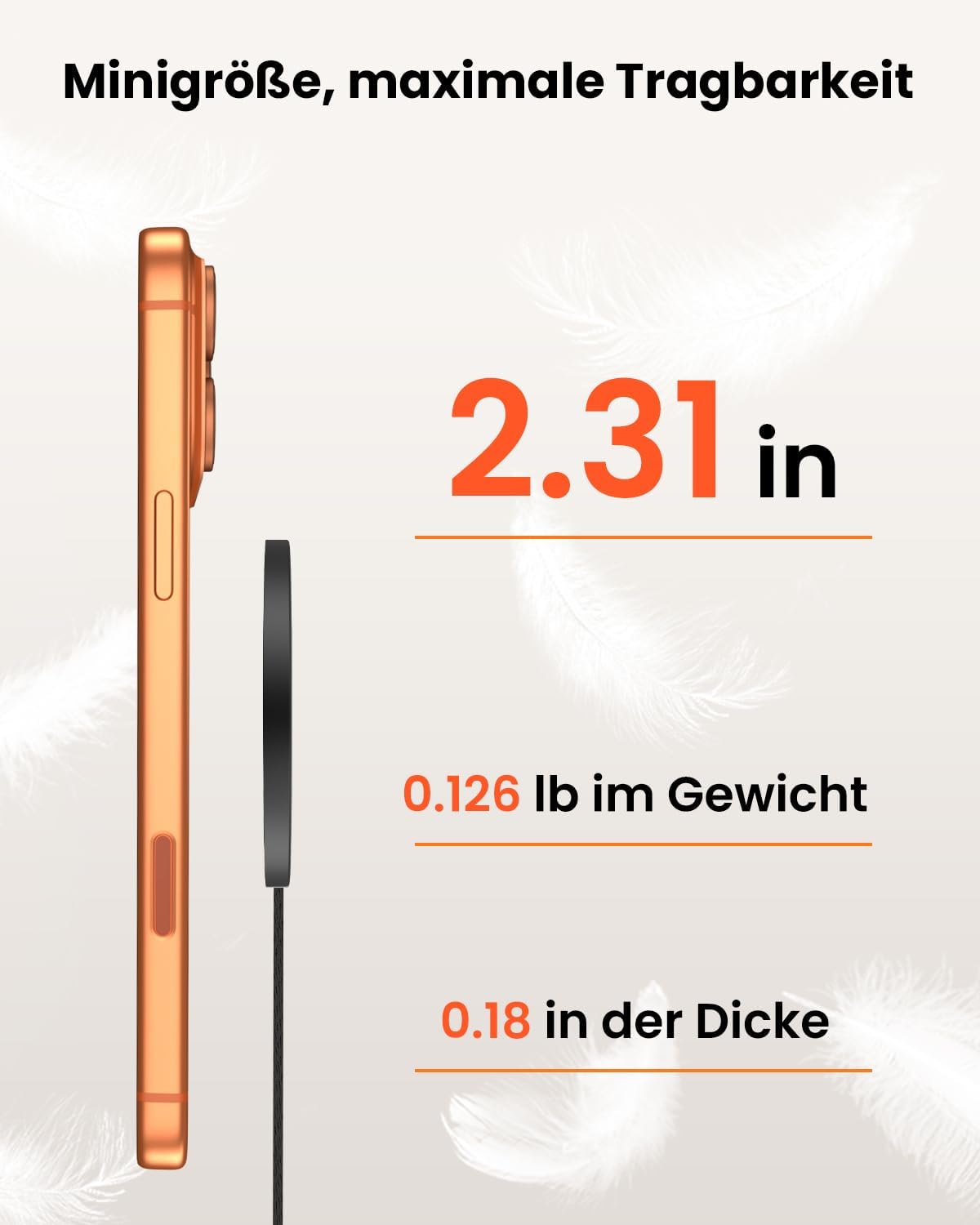 GEEKERA Qi2 25W magnetisches Ladegerät: Ultradünn flach für Apple