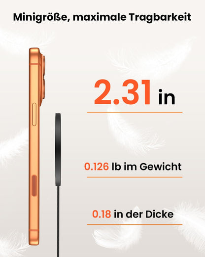 GEEKERA Qi2 25W magnetisches Ladegerät: Ultradünn flach für Apple