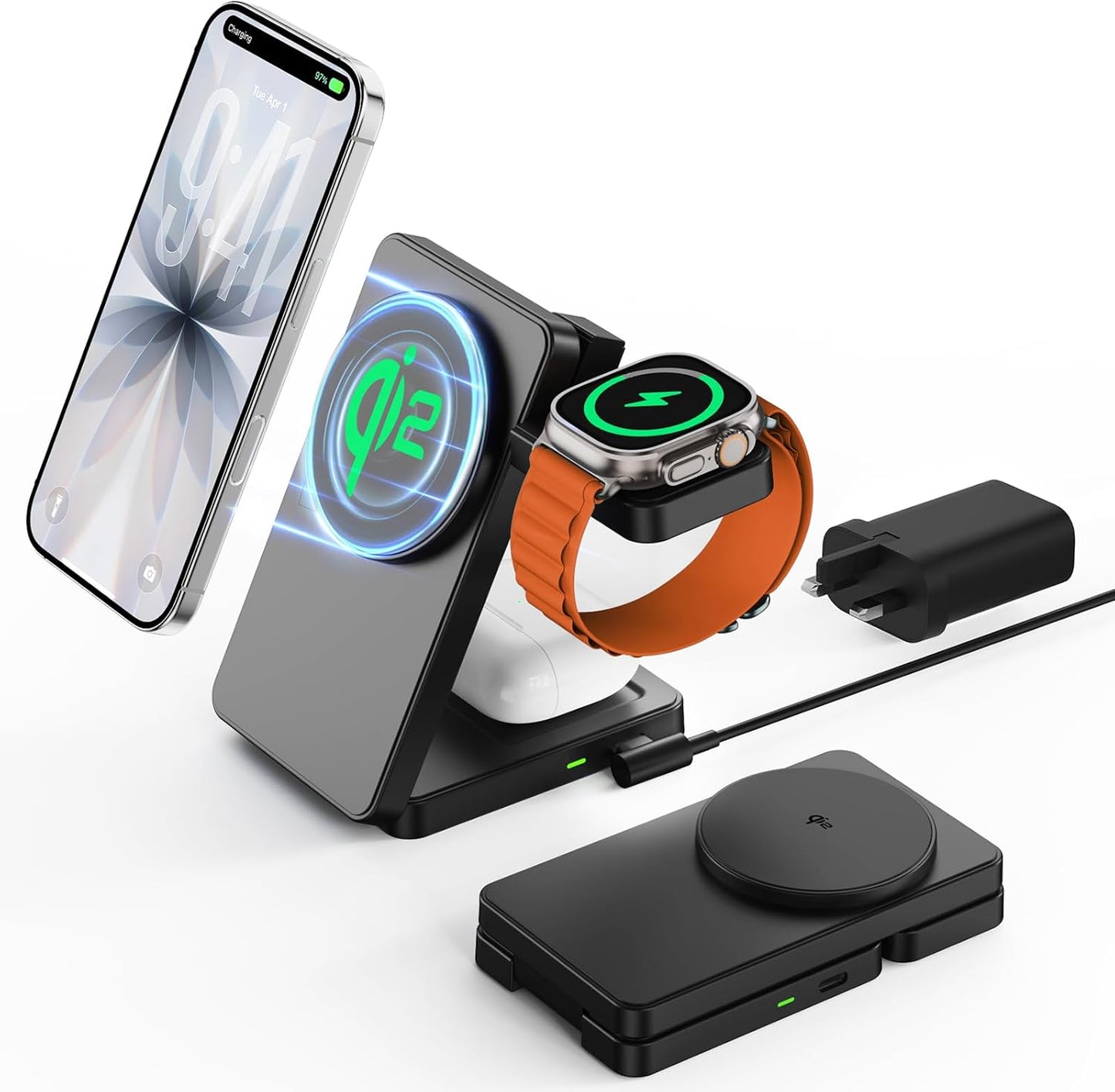 GEEKERA Qi2 15W Kabellose Schnellladestation für iPhone