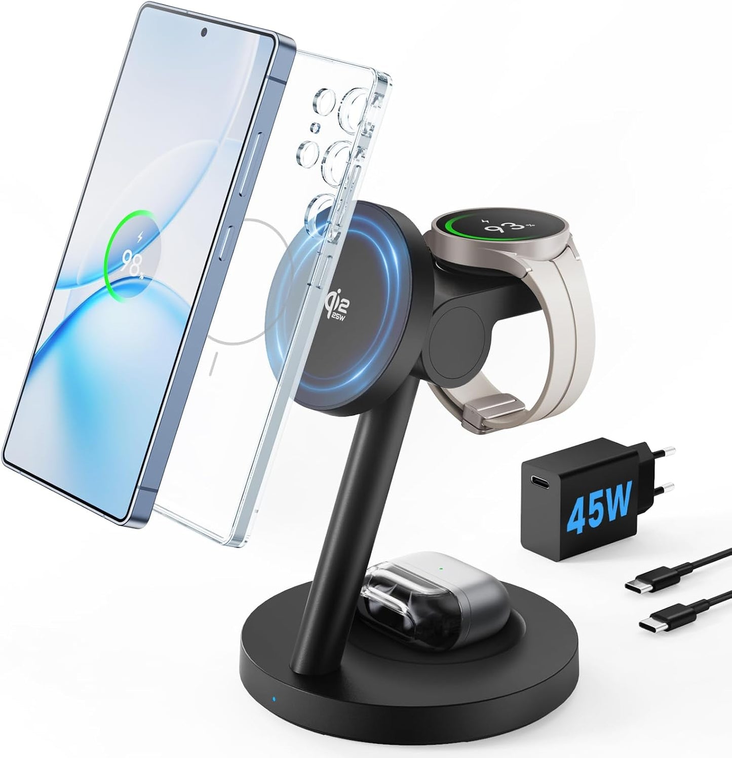 GEEKERA Magnetische induktive Ladestation für Samsung