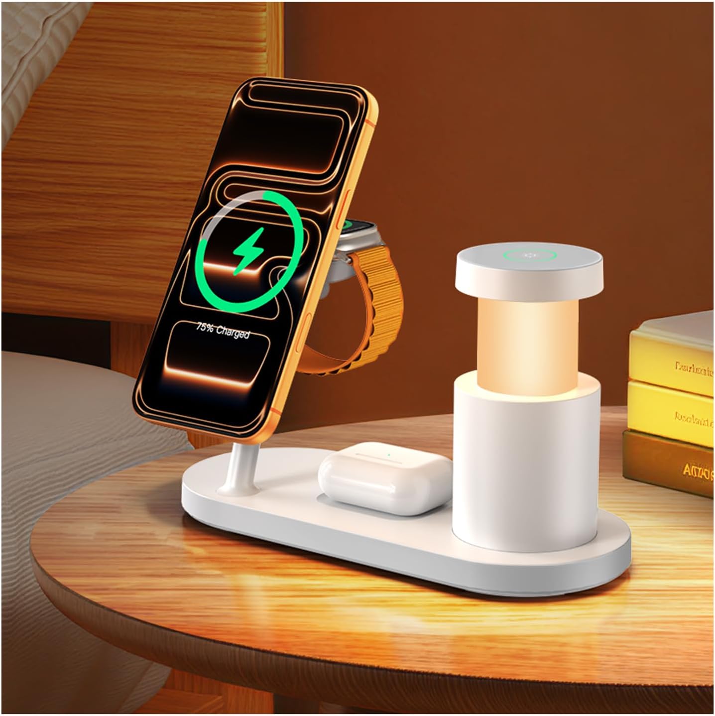 GEEKERA Qi2 25W 4-in-1 LED-Ladestation für iPhone