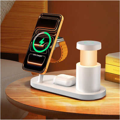 GEEKERA Qi2 25W 4-in-1 Ladestation LED for iPhone