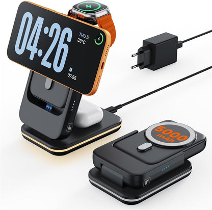GEEKERA 3-in-1 faltbare magnetische Ladestation für iPhone