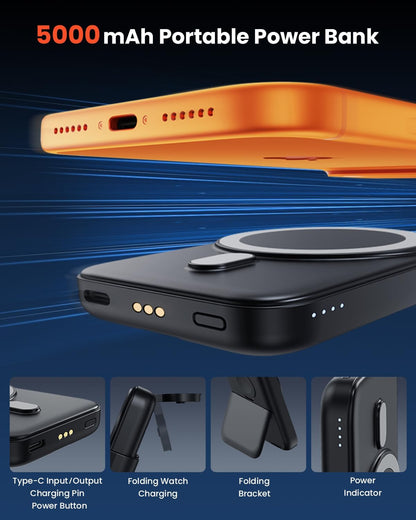 GEEKERA 3-in-1 faltbare magnetische Ladestation für iPhone