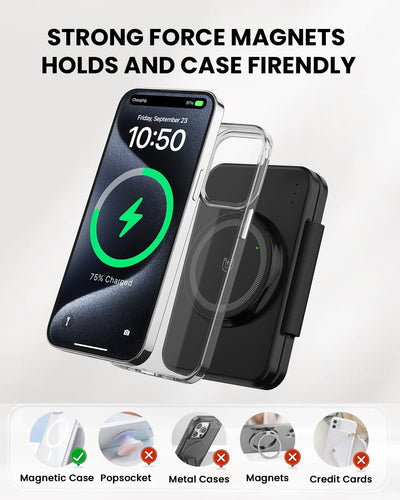 GEEKERA Magenetic 3-in-1 Wireless Charging Station Foldable for iPhone