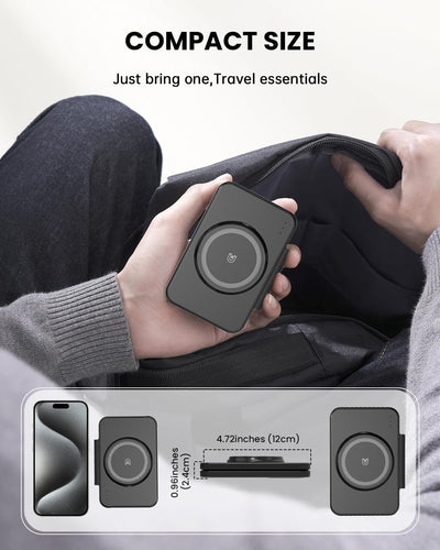 GEEKERA Magenetic 3-in-1 Wireless Charging Station Foldable for iPhone