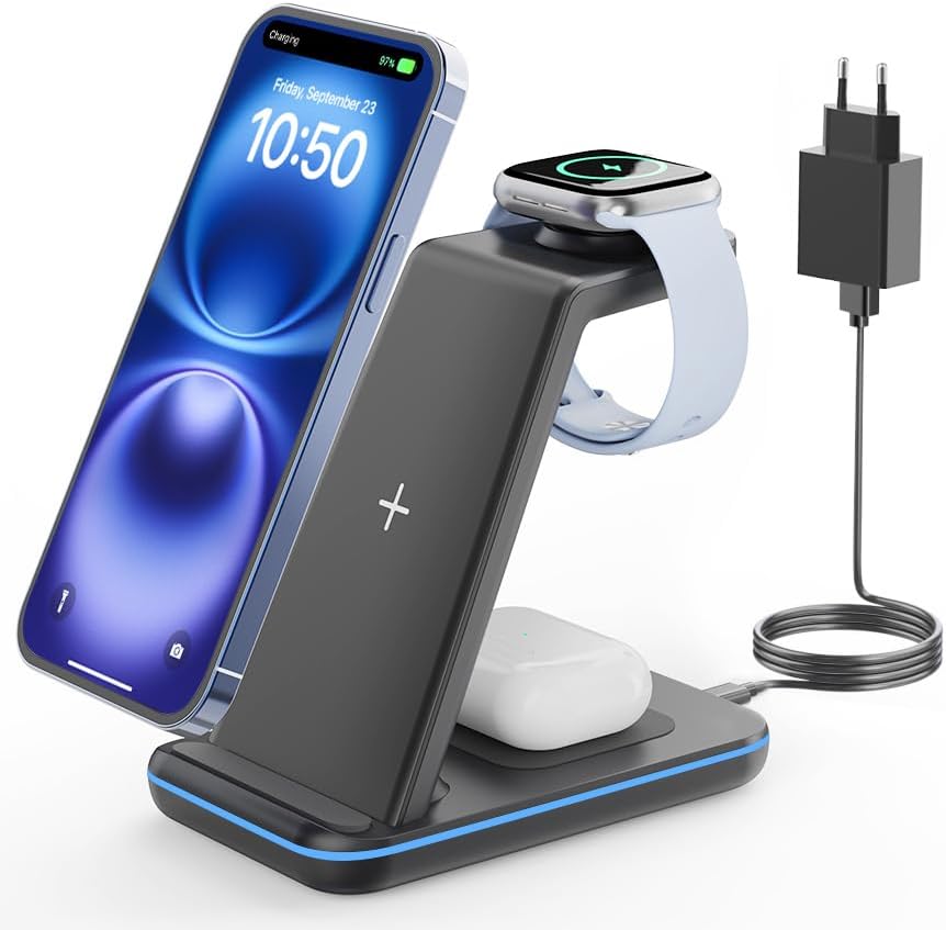 GEEKERA Wireless Charger 3-in-1 Inductive Wireless Charger for iPhone
