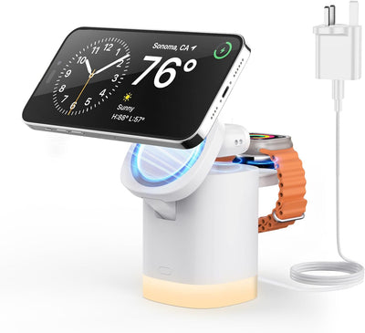Foldable 3-in-1 MagSafe Wireless Charging Station for Apple Devices