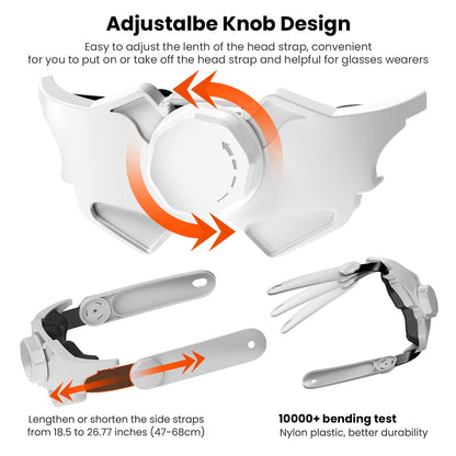 GEEKERA Quest 3 Head Strap, adjustable, lightweight, pressure - free, with free face pad