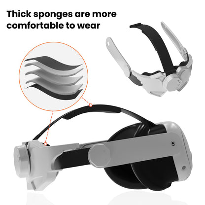 GEEKERA Quest 3 Head Strap, adjustable, lightweight, pressure - free, with free face pad