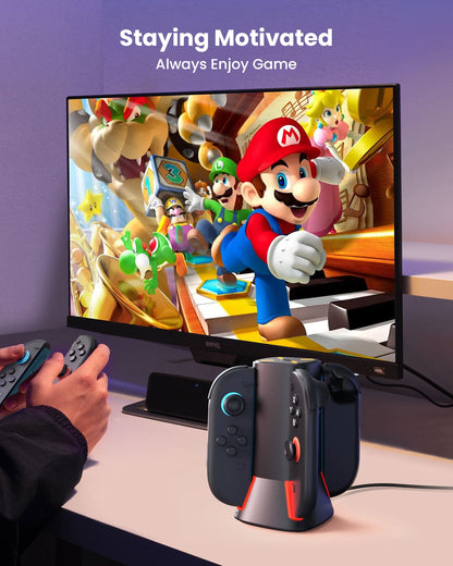 GEEKERA Switch 2 Charging Dock - 4-in-1 JoyCon Charger with RGB Lights