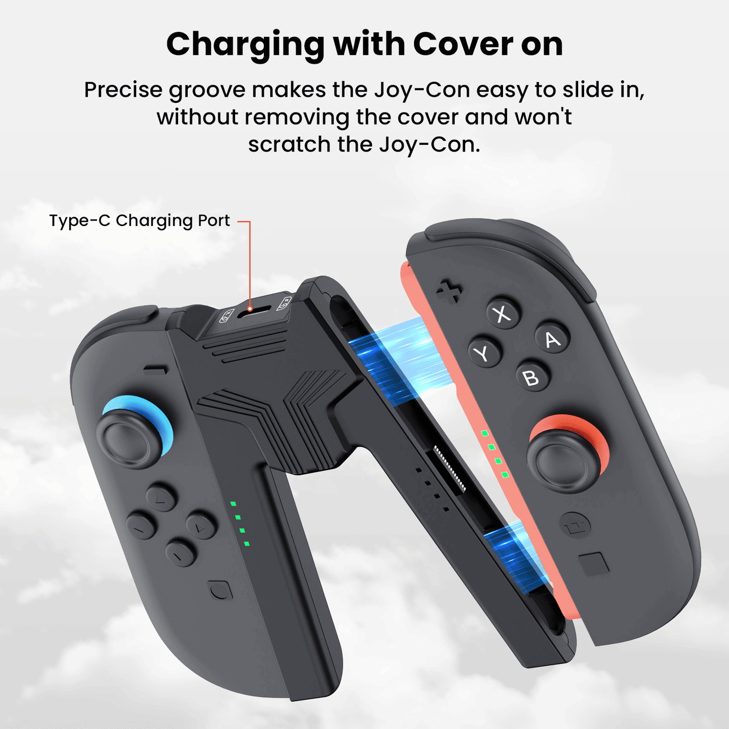 GEEKERA Switch 2 Charging Grip - 2-in-1 Controller with USB-C