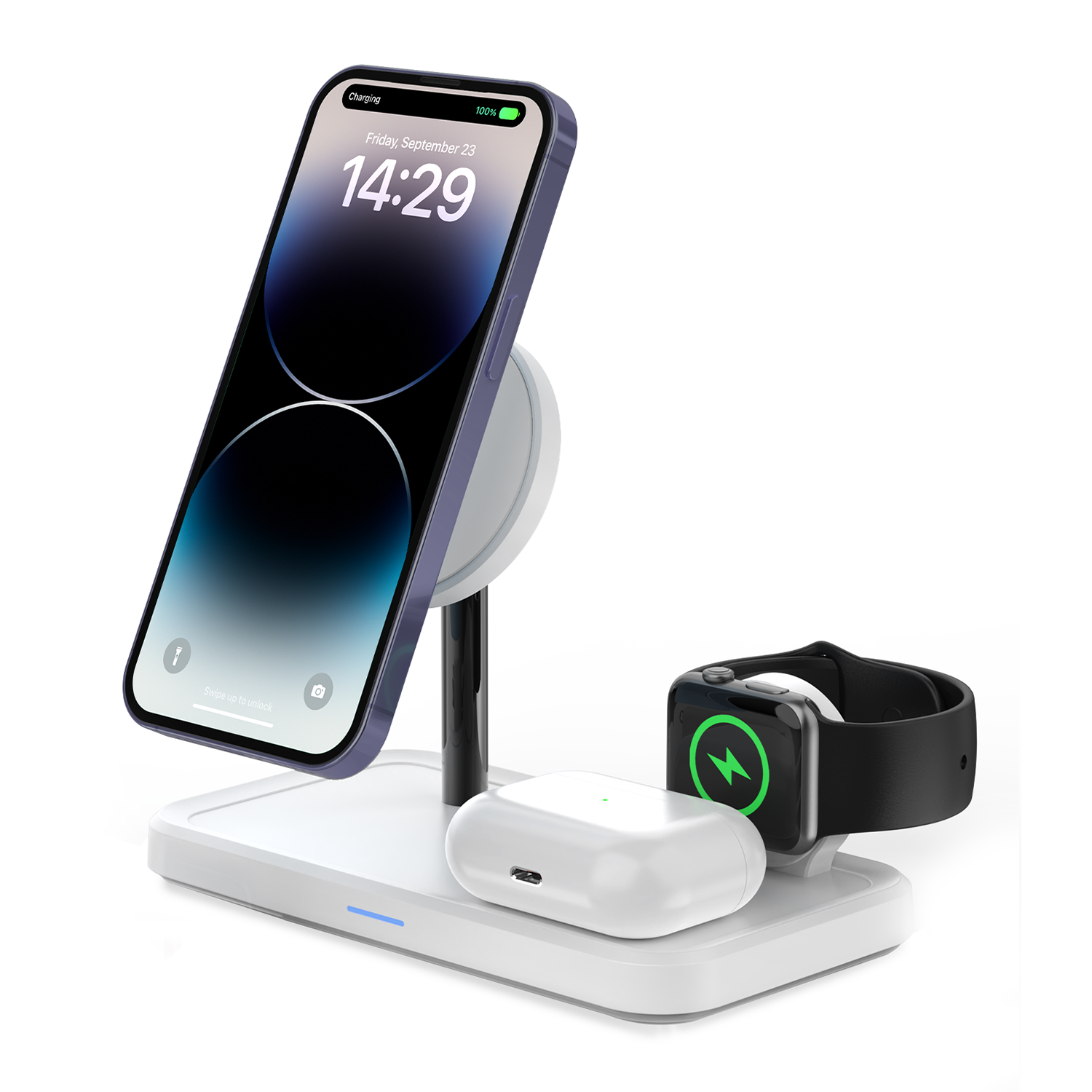 GEEKERA Wireless Charger for Magsafe - 3 in 1 Magnetic Wireless Charging Station